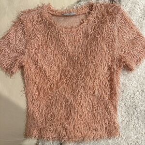 Zara Pink Textured Top